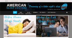 Desktop Screenshot of americansleepcenters.com